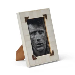 Hot Horgans Shaba Brass Photo Frame 4 x 6 Bone & Brass
