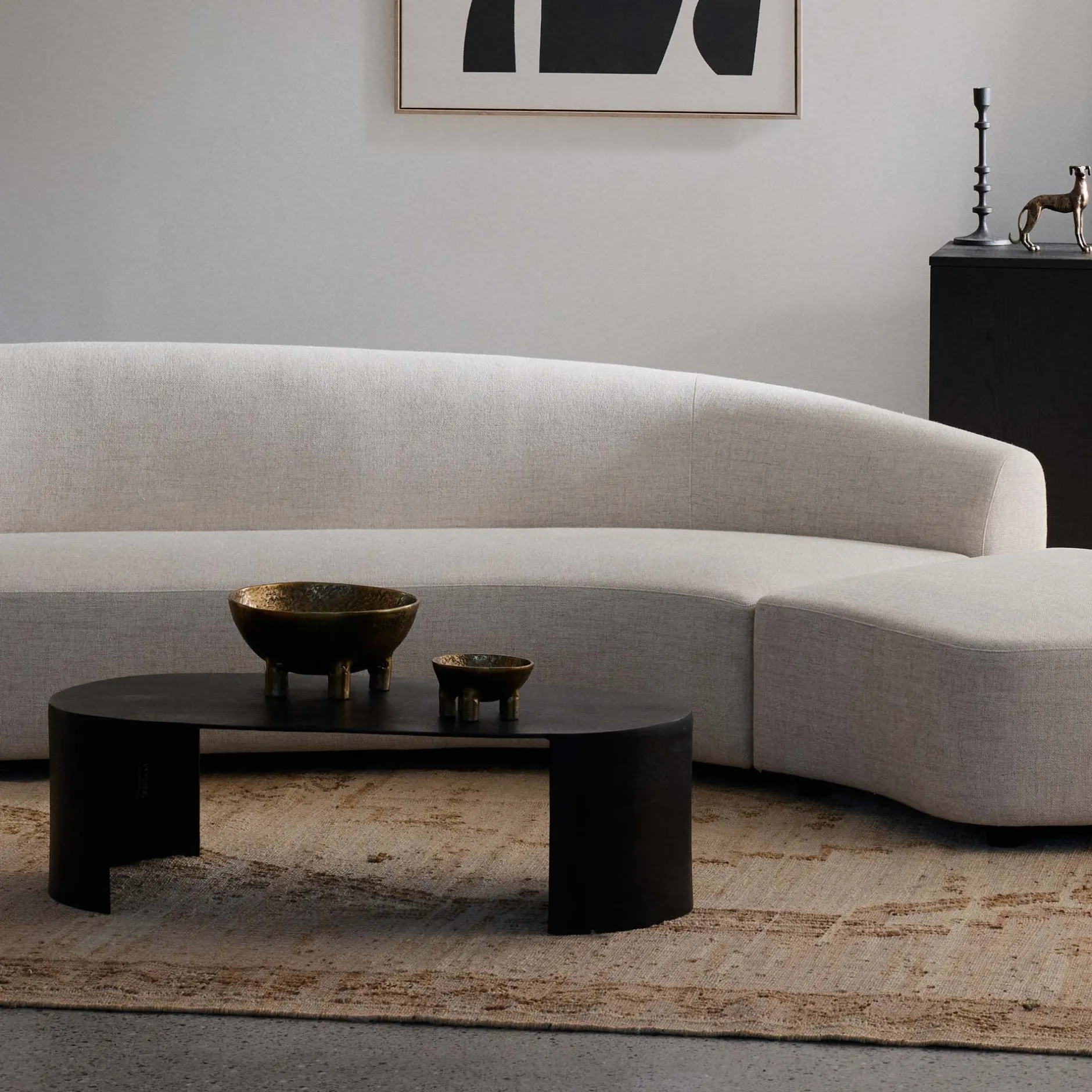 Sale Horgans Sigrid Oval Coffee Table Black