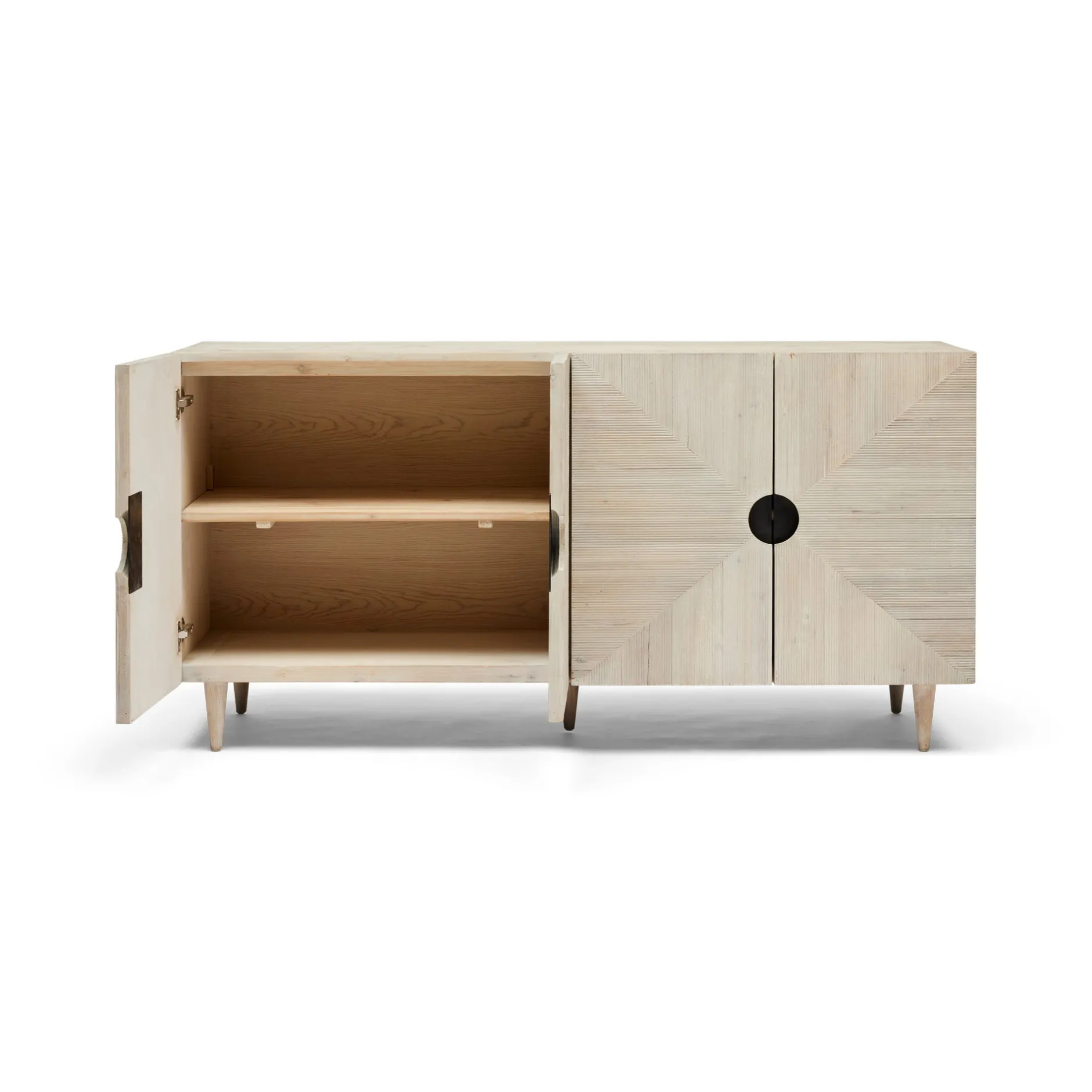 Clearance Horgans Stanford Recycled Pine Sideboard White Wash