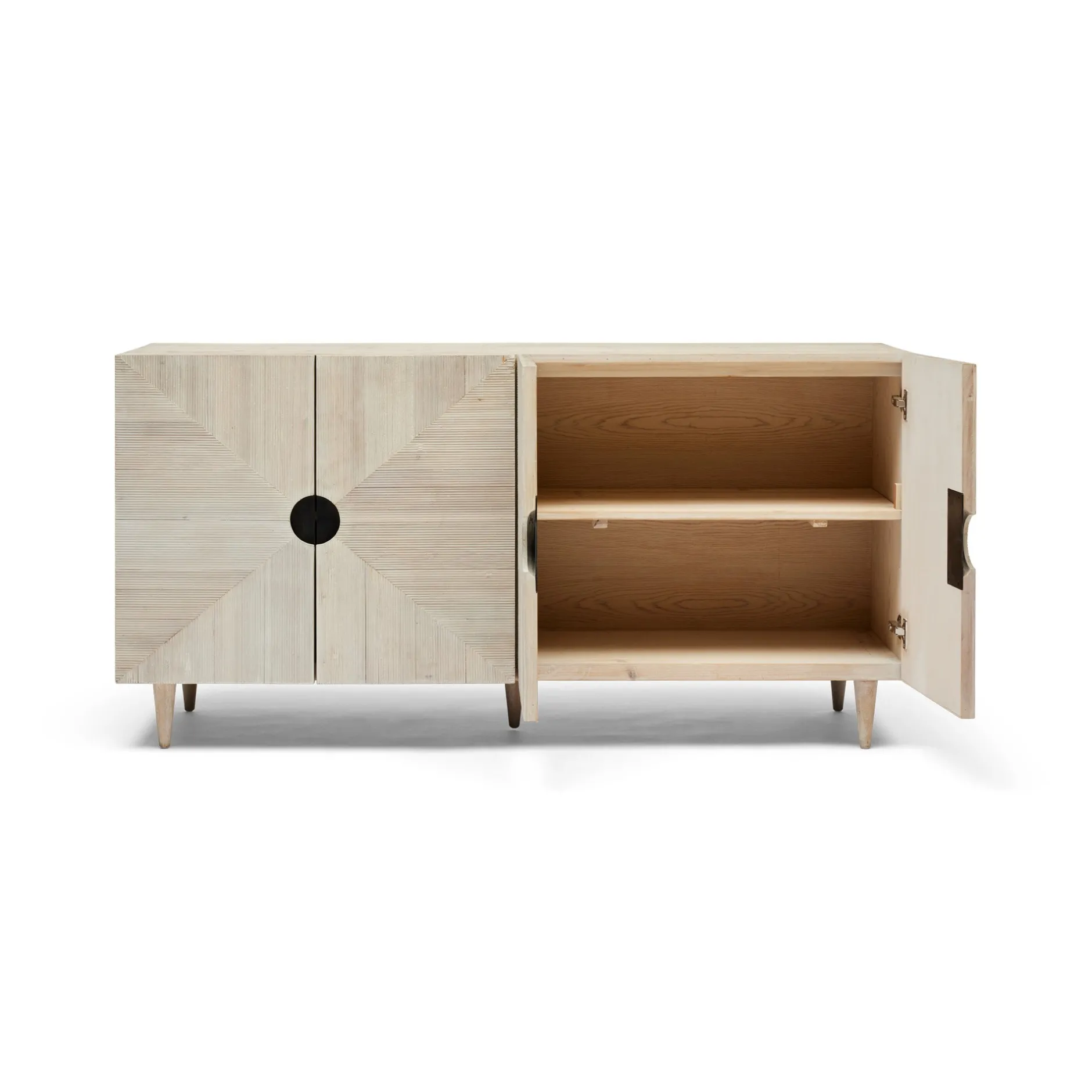 Clearance Horgans Stanford Recycled Pine Sideboard White Wash