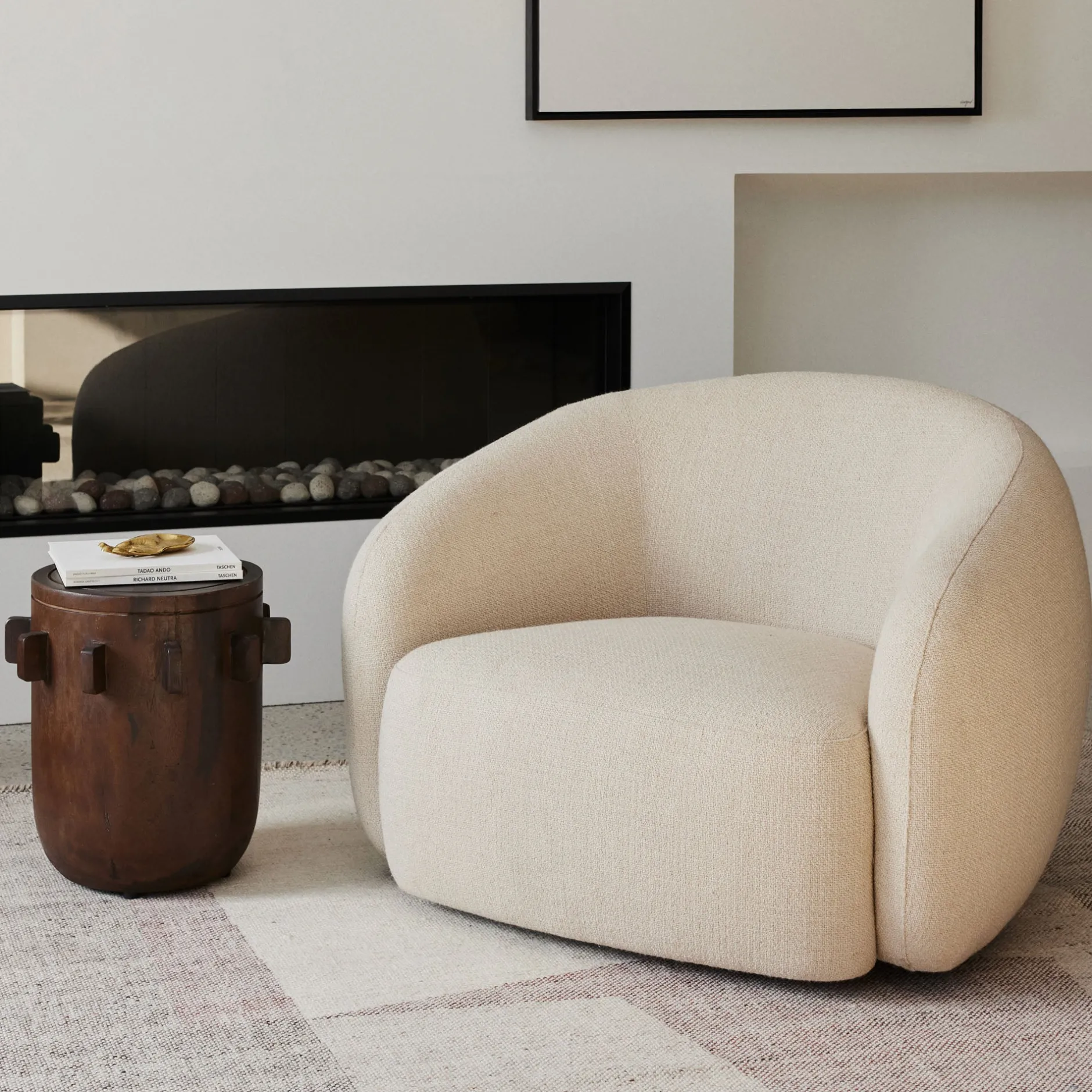Online Horgans Taite Swivel Chair Cashew