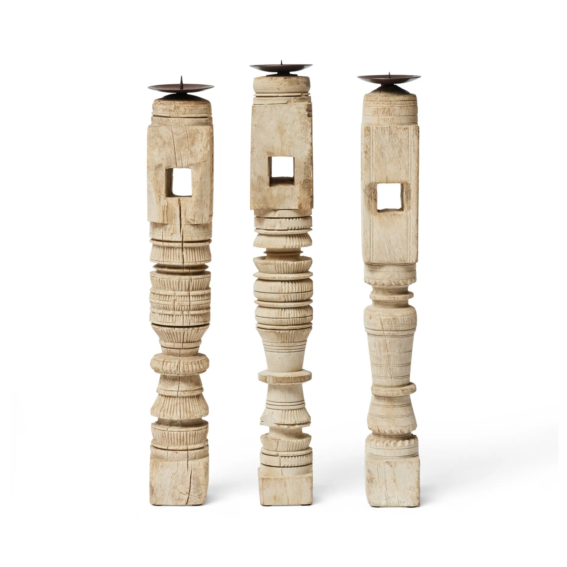 New Horgans Tambiku Candleholder Bleached Wood