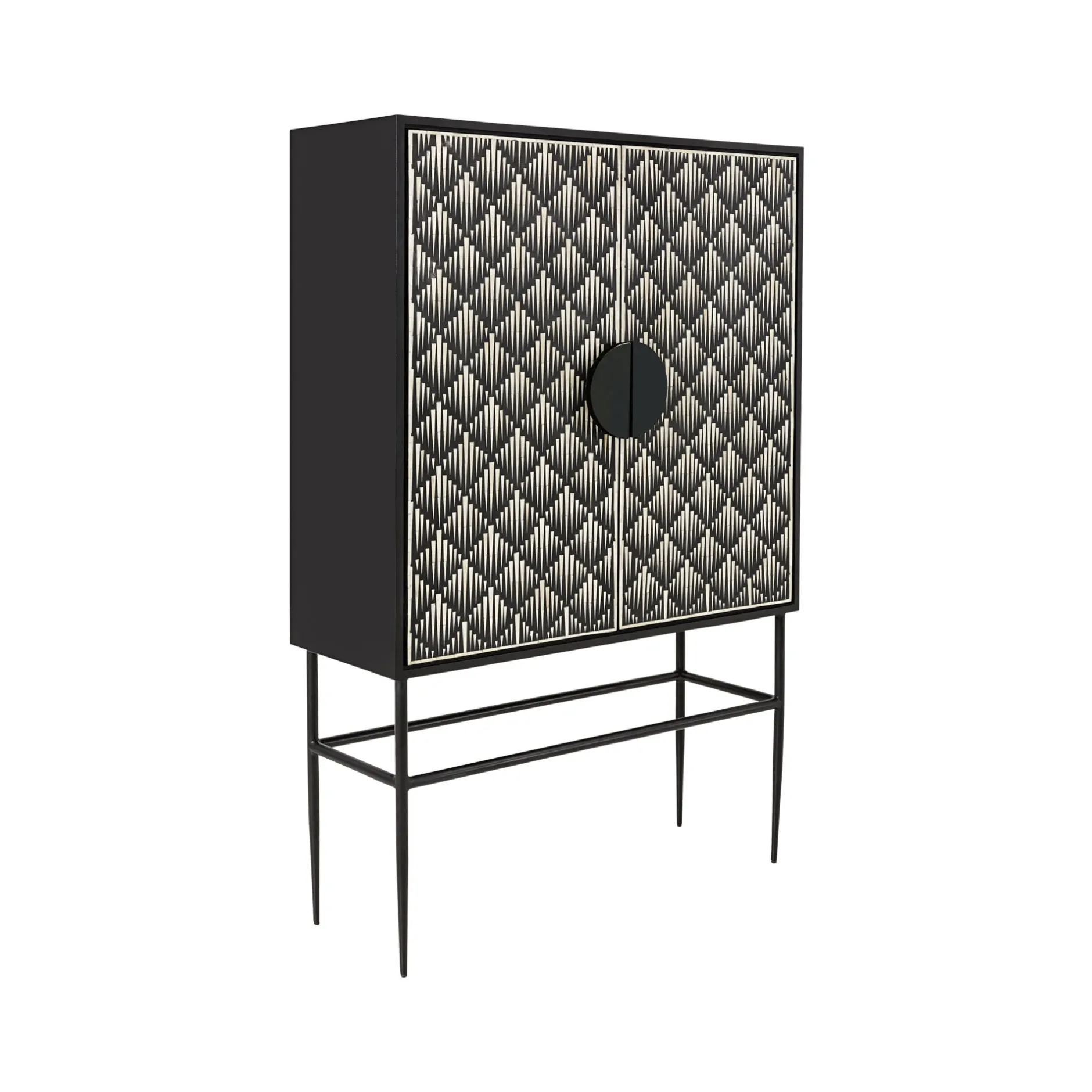 New Horgans Tasma Bone Inlay Cabinet Black