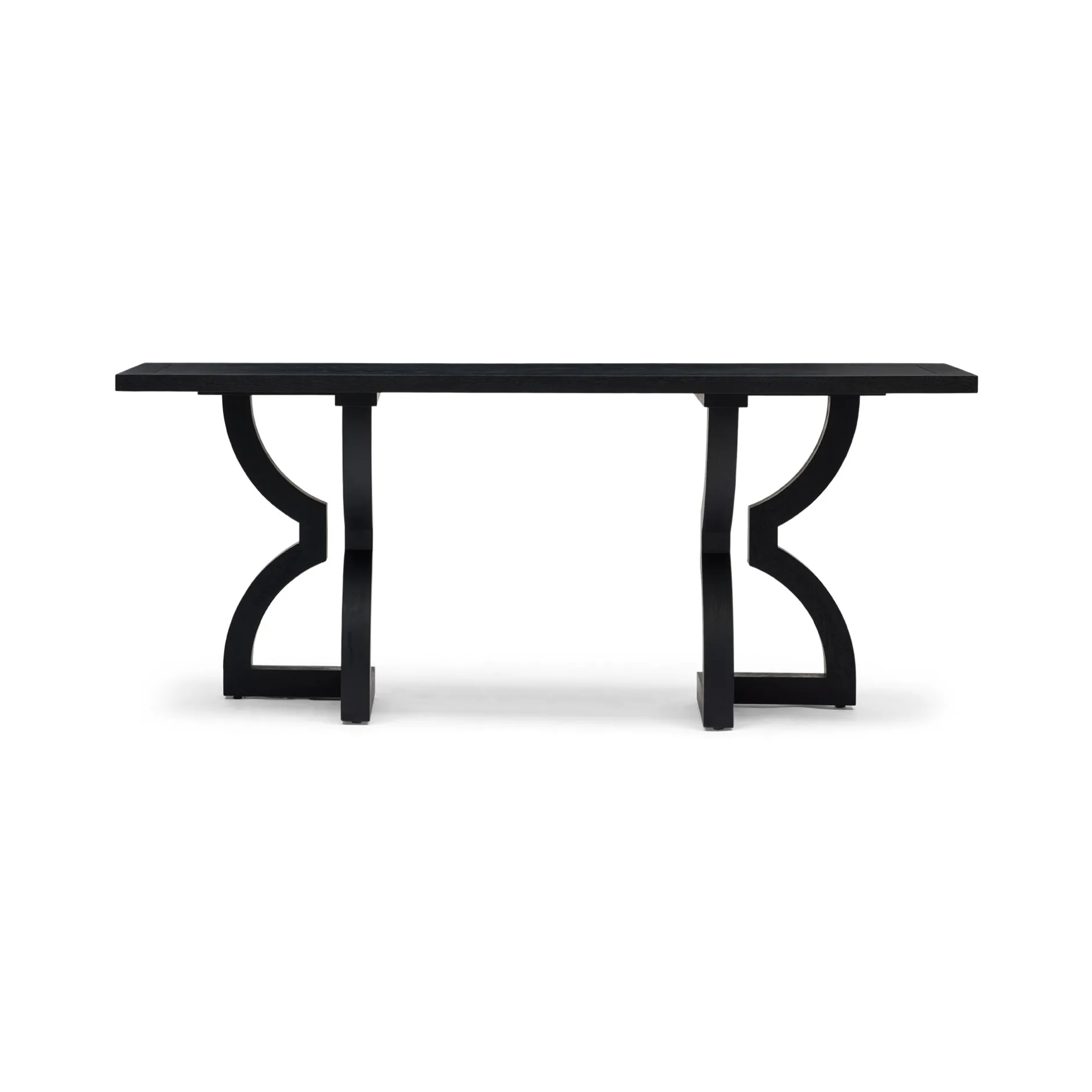 Fashion Horgans Theodore Console Satin Black Satin Black Oak