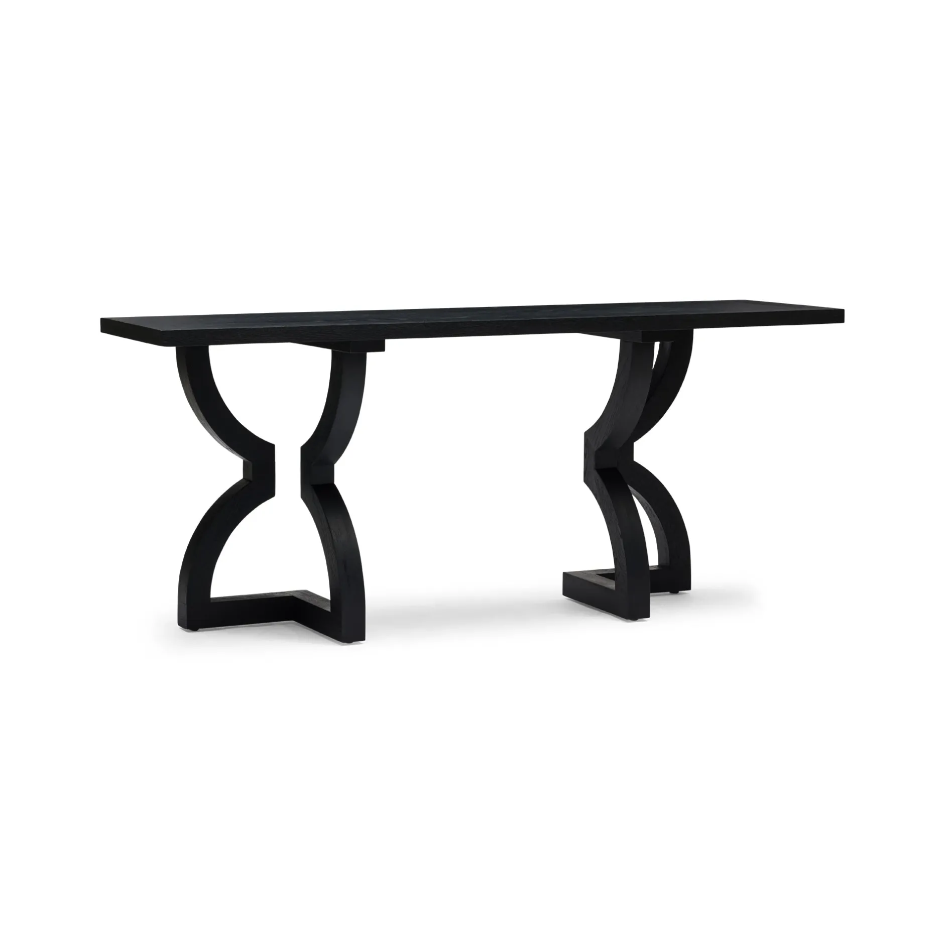 Fashion Horgans Theodore Console Satin Black Satin Black Oak