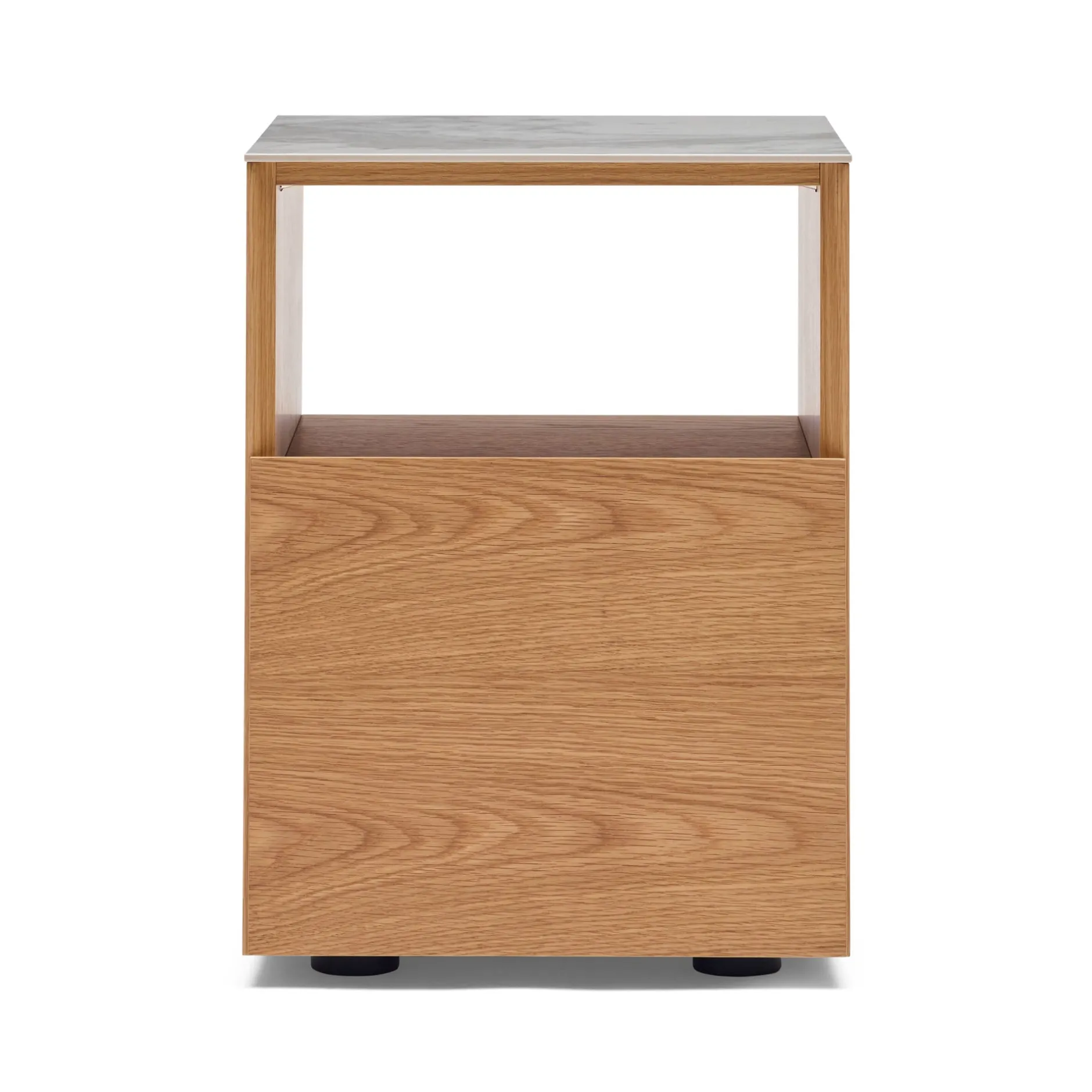 Online Horgans Tia Bedside White Marble Ceramic Natural