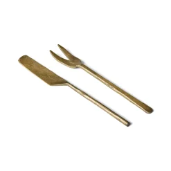 Outlet Horgans Tobi Antique Fork Knife Set Brass