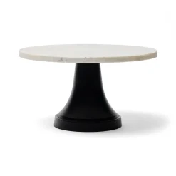Discount Horgans Tura Cake Stand Marble Large Black & White