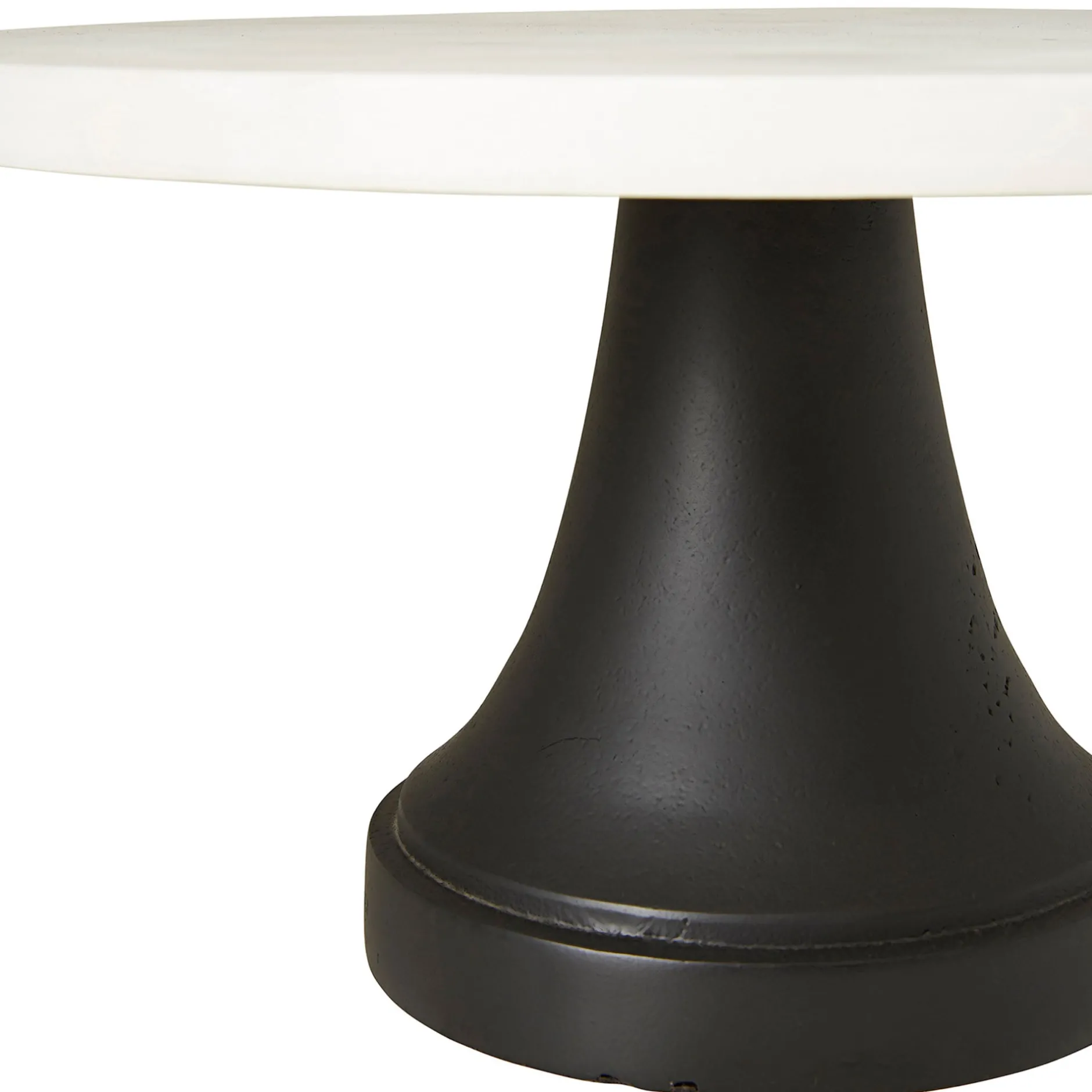 New Horgans Tura Cake Stand Marble Small Black & White