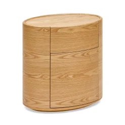 Fashion Horgans Veda Oval Bedside Ash Natural