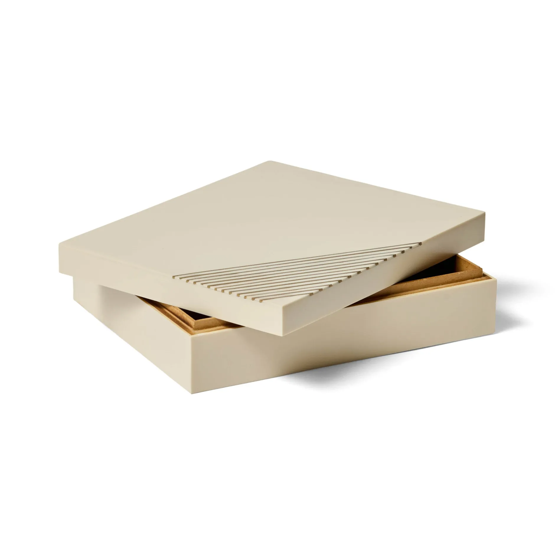 Online Horgans Vista Box Rectangle Cream & Brass