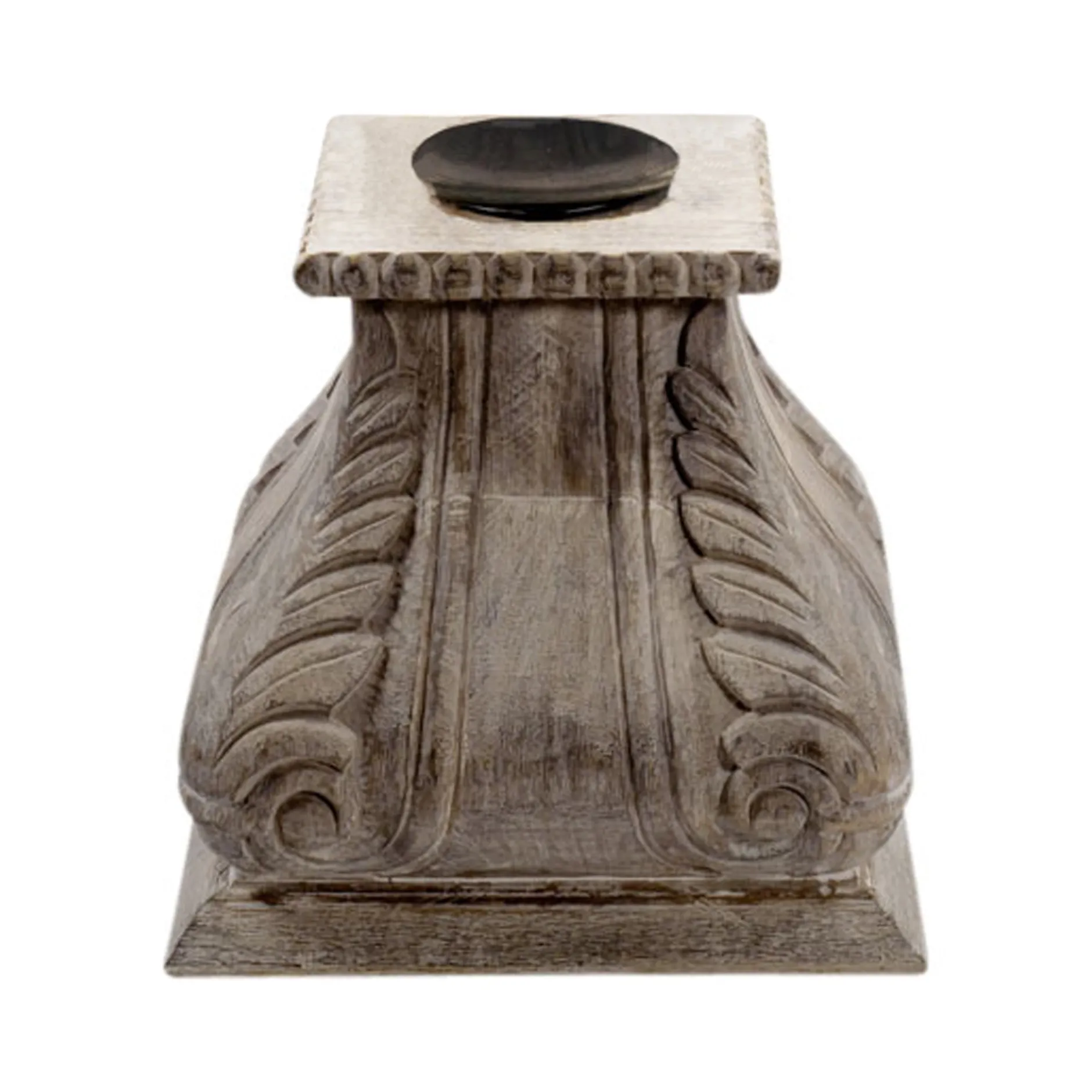 Sale Horgans White Wash Wood Candleholder Whitewash Timber