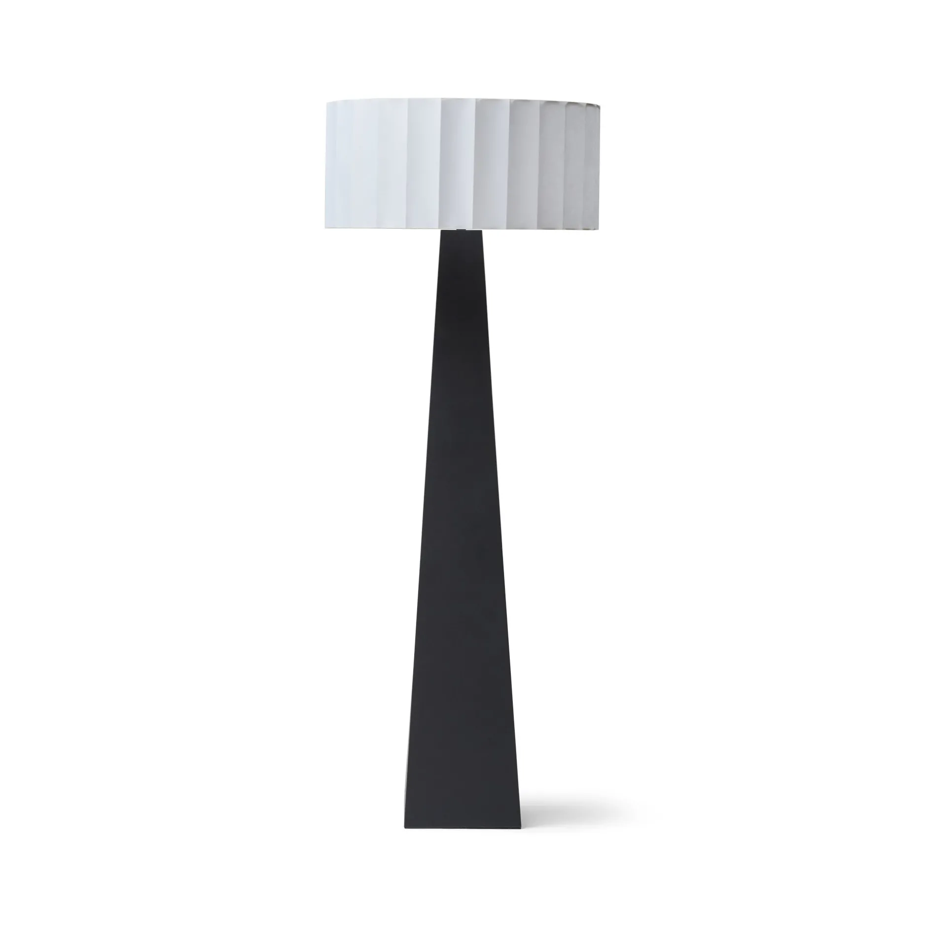 Discount Horgans Yuji Parchment Shade Floor Lamp Black