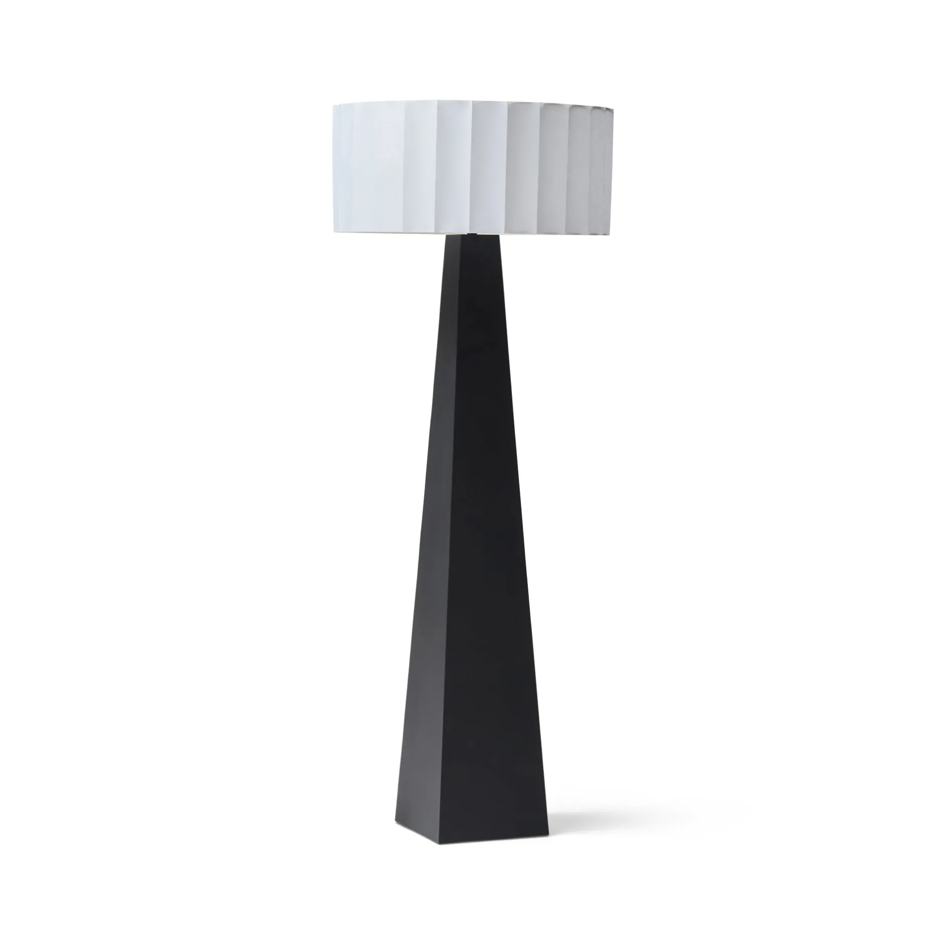 Discount Horgans Yuji Parchment Shade Floor Lamp Black