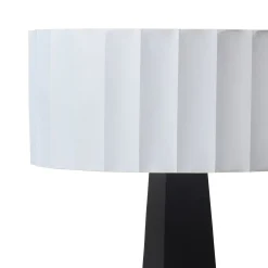 Discount Horgans Yuji Parchment Shade Floor Lamp Black