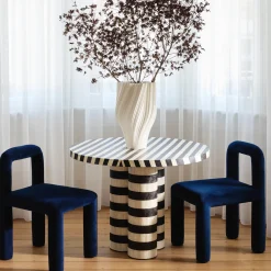 Sale Horgans Zara Dining Chair Navy Navy Velvet