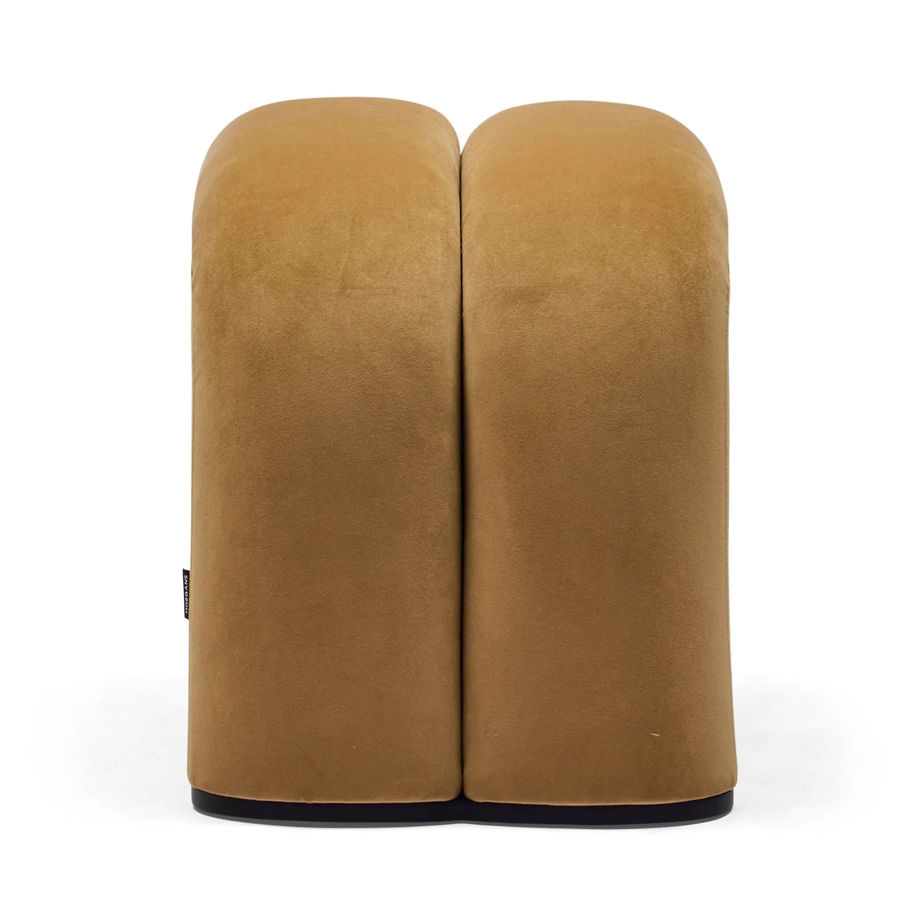 Best Horgans Zara Ottoman Sand Small Sand Velvet